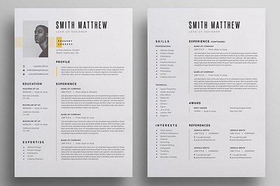 Resume/CV #3 app branding design graphic design illustration logo typography ui ux vector