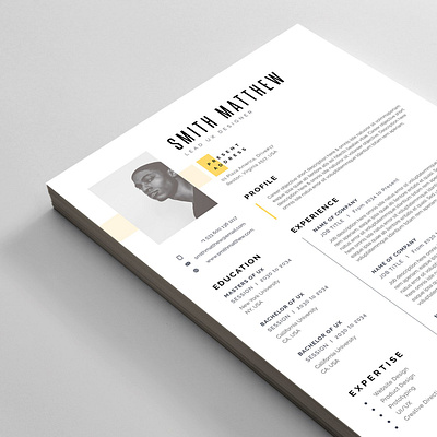 Resume/CV #5 app branding design graphic design illustration logo typography ui ux vector