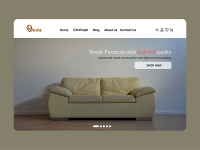 DDecors | Furniture shop Landing Page app design furniture graphic design landing page sofa landing page sofe ui ux