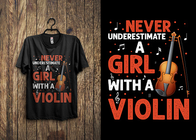 Violin T-shirt Design branding design graphic design illustration logo typography vector violin violin t shirt violin t shirt design