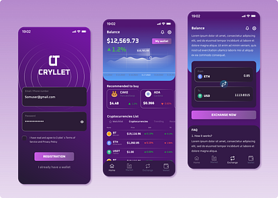 #Mobile Crypto Currency Design Application