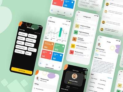 Seller Mobile Application UI app design app ui app ux clean dashboard minimal minmal mobile mobile app saas seller app ui ux