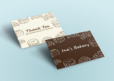 Thank You Card for Bakery branding graphic design illustration vector