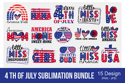 4th Of July Sublimation Bundle 1776 4th of july bundle 4th of july sublimation bundle america vibes american flag branding design graphic design illustration logo motion graphics peace love freedom sweet land of liberty t shirt design vector