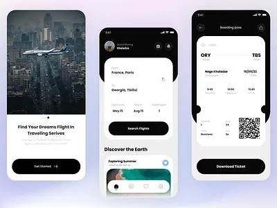 Flight Booking App Concept app app design boarding minimal mobile app mobile app design travel travel agency trip ui uidesign