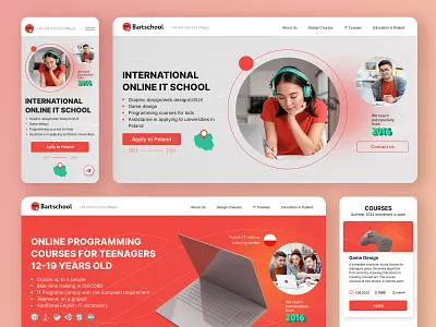Poland Online School graphic design online school ui webdesign website design