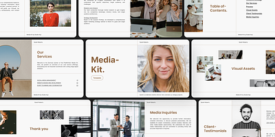 Media Kit Template brand design figma free kit media media kit presentation presentation design professional studio kuji template