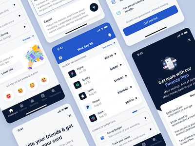 Finance App - UI Exploration budgeting app design expense tracking finance app design financial app dashboard financial education fintech mobile illustration ios app concept mobile app design mobile banking app mobile screens risk management site tax planing ui design ux design vector illustration web website