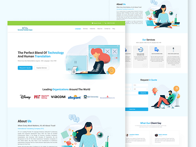 Language Translator hero area design illustration website ilustration design landing page design landing page ui transilator translating ui translating website translator website translators website ui trending design ui ux design ui design website website ui