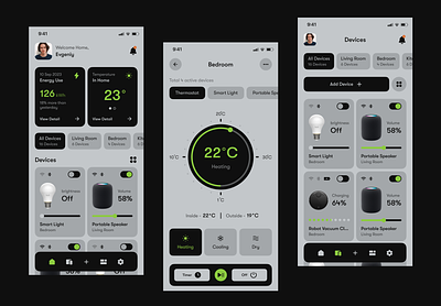 Smart House (IoT) app illustration mobile reyme
