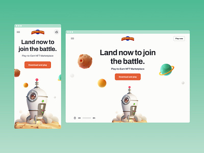 Play to Earn NFT - Hero Section admin app arabic branding dashboard design illustration landingpage logo nft ui