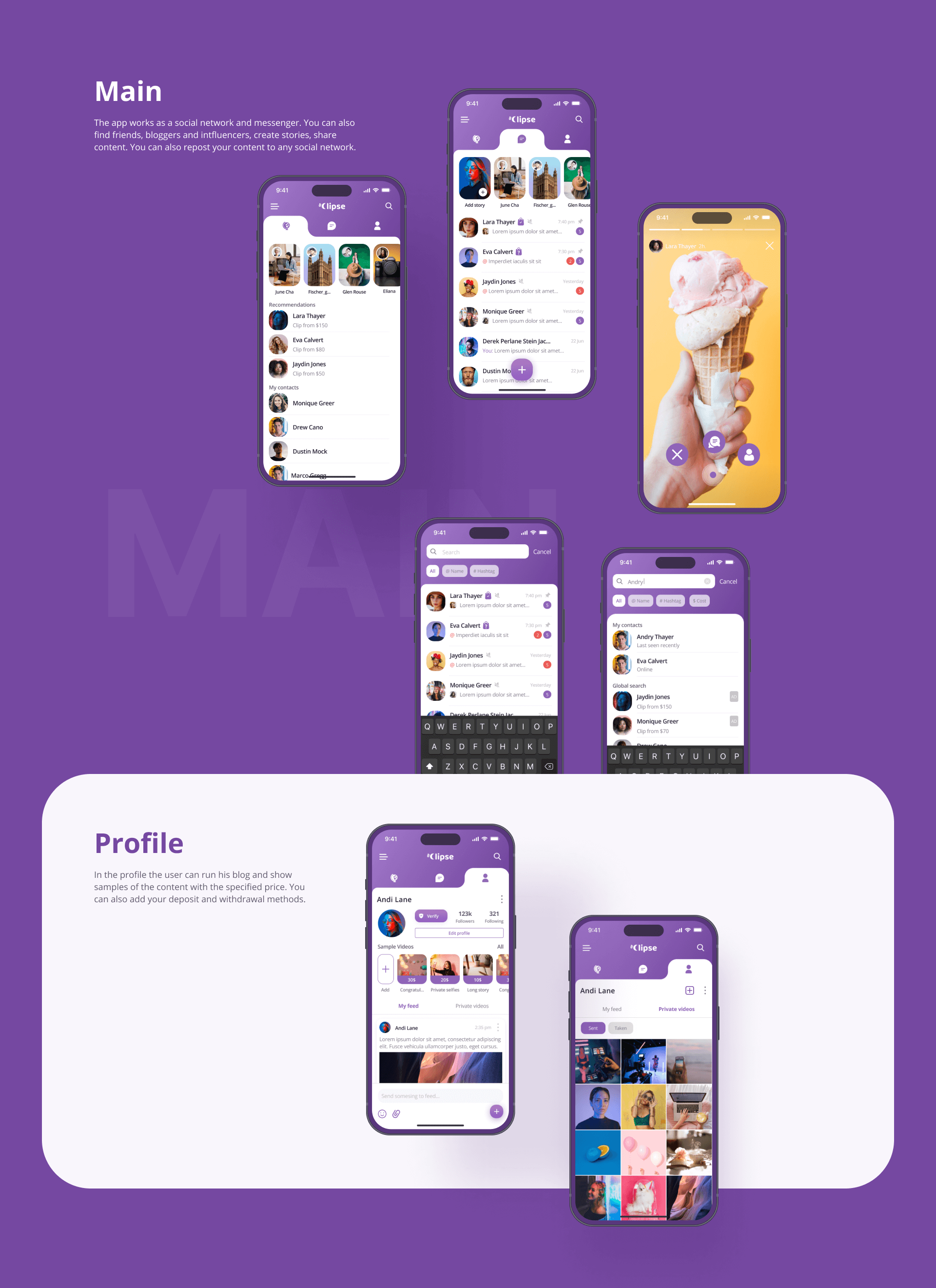Social App for Ordering Custom Content app branding design figma graphic design logo modern profile typography ui ux vibrant