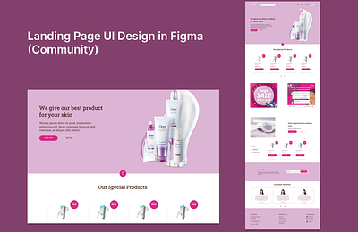 Beauty Skincare Website Design branding graphic design illustration ui web design
