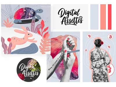 Digital Assettes - Crypto art direction bitcoin branding crypto cryptocurrency design ethereum illustration litecoin logo vector webdesign