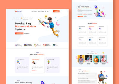 Digital Marketing Agency agency template agency template design agency ui agency website ui digital agency digital agency website digital marketing agency hero area design landing page design landing page ui ui ux design ui design website website template website ui