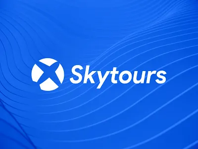 Skytours Logo ( Airplane + Earth ) airline airplane airplane logo brand branding concept design flat graphic design illustration logo logo designer mark modern modern logo