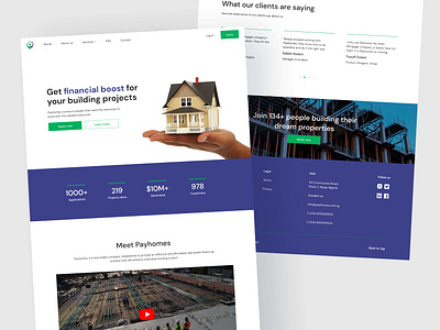 Payhomes Landing Page Design app design ui ux