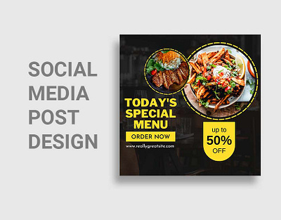 Social media post design for restaurants ads branding digital marketing graphic design instagram post design post design social media post