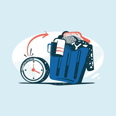 Five ways to reduce laundry costs (Which? Magazine) basket clothes illustration laundry time