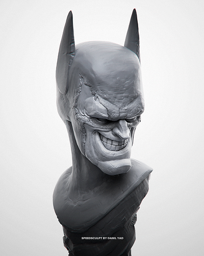 SPEEDSCULPT 3d batman concept art danil yad dc comic design fan art illustration joker sculpt zbrush