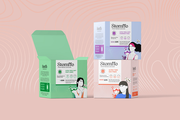 Packaging Design Stemffe feminine hygiene brand Devolv Studio by