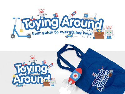 Toying Around - Igniting Childlike Joy blog branding children colourful design illustration logo toys