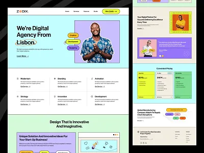Agency: Zodix Landing Page v2 agency agency landing page agency portfolio agency studio agency website creative agency design agency digital agency digital marketing digital marketing agency landing landing page marketing agency portfolio portfolio site studio web web design website website design