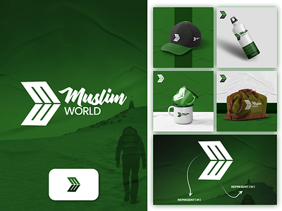 Muslim World Logo & Branding Design adventure branding adventure logo brand identity branding design graphic design logo logo design