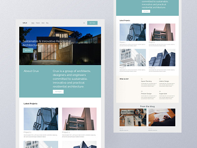 Crux - A Business Website Template pixpa sustainable design