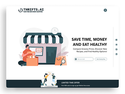 AI Website to compare prices and save time in grocery ai branding design figma illustration minimal mobile mobile ui mobile view modern new new ui responsive ui ui design ux web design web ui website