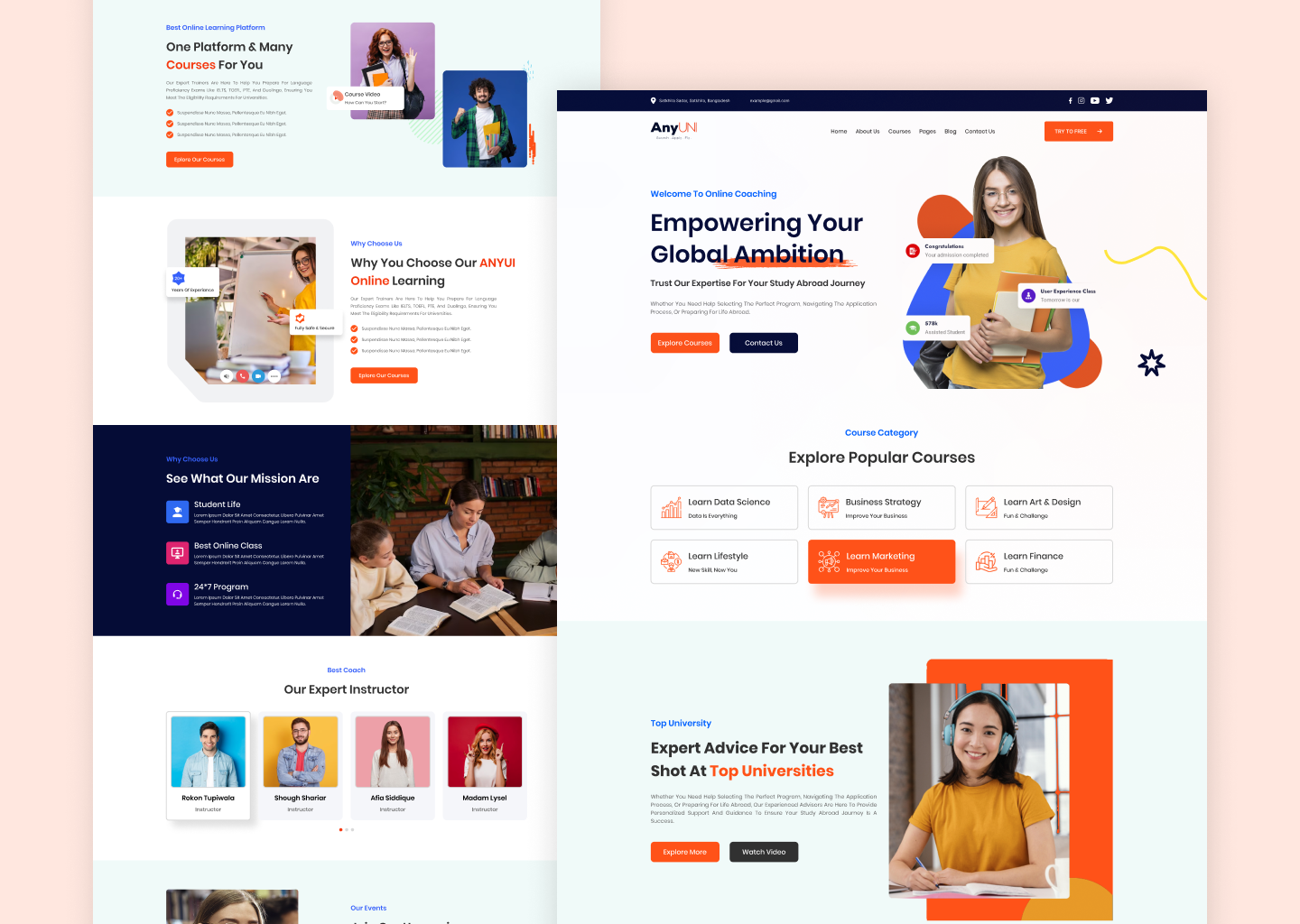 Example of Creative UI/UX For Web & Landing Pages