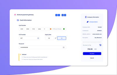 Payment gateway adobe xd banking blue card checkout credit creditcard design gateway pay payment payment gateway purple ui uiux ux wallet