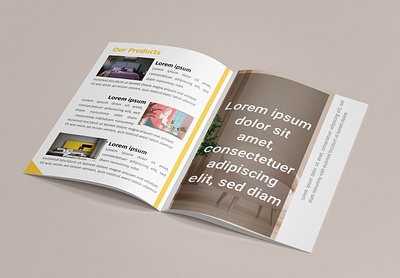 Half Fold Brochure Design brochure graphic design illustrator