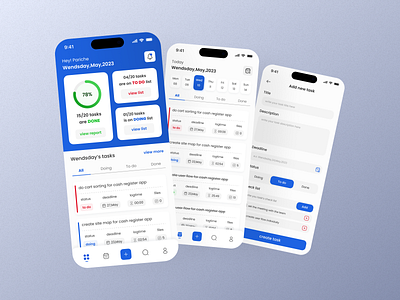 Manage Me, task management app app button navigation card dashboard design figma mobile project management task task and project management task management to do to do list ui ux