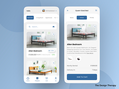 Furniture Shop - App Design appdesign branding design ecommerce experience furniture graphic design interface logo minimal ui ux vector