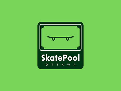 SkatePool Ottawa logo branding canada design logo ottawa pool skateboard sticker vintage