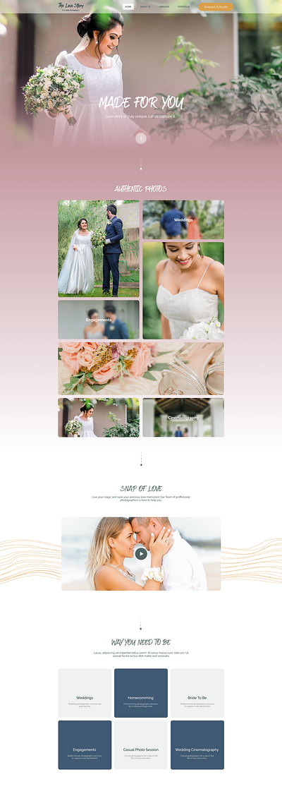 TheLoveStory Web Design branding graphic design ui webdesign wedding wedding photography