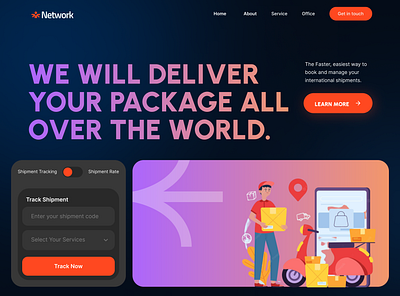 Package Delivery Web appui delivery app design figma package ui uiux web design