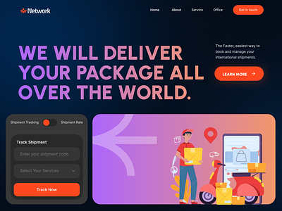 Package Delivery Web appui delivery app design figma package ui uiux web design