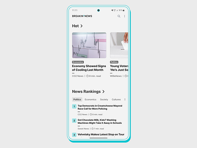 DailyUI #094 - News dailyui home news simple