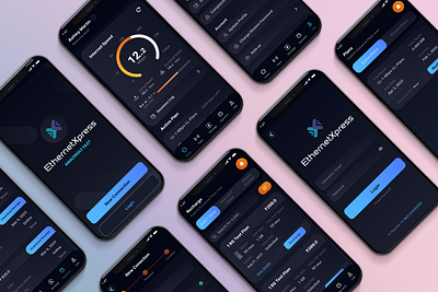 Ethernet xpress app light mobile screen sketch ui