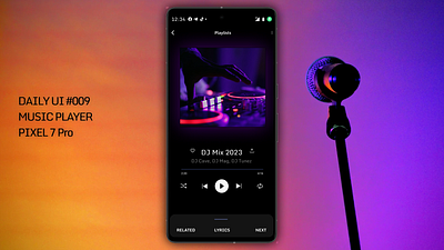 #DailyUi - #009 | Music Player android dailyui design figma music music player pixel player ui ux uxui