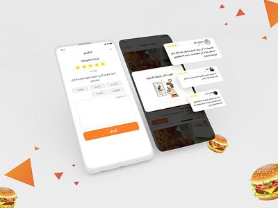 Resturant Survey Mobile UI Design app design illustration survay ui ux vector web