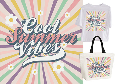 Cool summer vibes t-shirt design design graphic design illustration logo photoshop typography vector