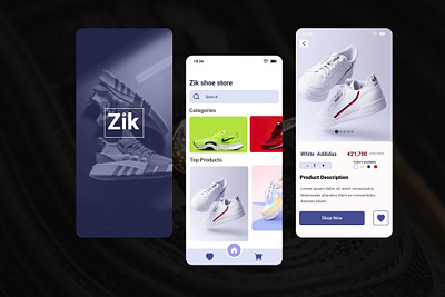 ZIKshorestore Mobile App Design app app design dashboard design design graphic design landing page landing page design mobile app mobile app design tshirt design ui ux webpage zikshorestore mobile app design