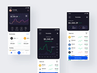 CryptoRing - Crypto Wallet - Home & Portfolio crypto free mobile testing ui ux