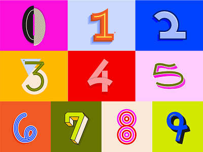 36 days of type-Numbers 36 days 36daysoftype bold bright challenge colorful funky groovy number design numbers type type challenge typography unique
