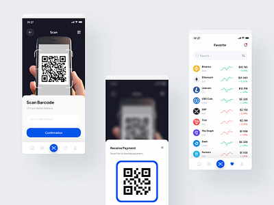 CryptoRing - Scan Barcode & Favorite crypto mobile app testing ui ux