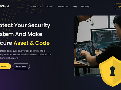 Cyber Security Web appui cybersecurity cybersecurity app design figma uiux web design