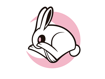 Jumping Rabbit animal branding bunny graphic design illustration logo rabbit